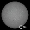 GSO 150/750 + Baader Planetarium Mark III; Nikon D7200; ISO 100; 1/1600s; NEQ-6; PIPP, LR, PS.April 02, 2026 (UTC 13:21– 13:24)stacked for 15% of 147 ... GSO 150/750 + Baader Planetarium Mark III; Nikon D7200; ISO 100; 1/1600s; NEQ-6; PIPP, LR, PS.April 02, 2026 (UTC 13:21– 13:24)stacked for 15% of 147 ...