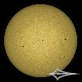 GSO 150/750 + Baader Planetarium Mark III; Nikon D7200; ISO 100; 1/1600s; Celestron AVX; PIPP, LR, PS.May 03, 2026 (UTC 12:22– 12:25)stacked for 10% o... GSO 150/750 + Baader Planetarium Mark III; Nikon D7200; ISO 100; 1/1600s; Celestron AVX; PIPP, LR, PS.May 03, 2026 (UTC 12:22– 12:25)stacked for 10% o...