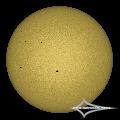 GSO 150/750 + Baader Planetarium Mark III; Nikon D7200; ISO 100; 1/1600s; Celestron AVX; PIPP, LR, PS.May 05, 2026 (UTC 11:08– 11:11)stacked for 10% o... GSO 150/750 + Baader Planetarium Mark III; Nikon D7200; ISO 100; 1/1600s; Celestron AVX; PIPP, LR, PS.May 05, 2026 (UTC 11:08– 11:11)stacked for 10% o...