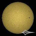 GSO 150/750 + Baader Planetarium Mark III; Nikon D7200; ISO 100; 1/1600s; Celestron AVX; PIPP, AuSt, LR.July 03, 2026 (UTC 12:36 � 12:39)stacked for 1...
