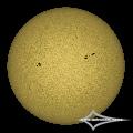 GSO 150/750 + Baader Planetarium Mark III; Nikon D7200; ISO 100; 1/1600s; Celestron AVX; PIPP, AuSt, LR.July 23, 2026 (UTC 12:52 � 12:56)stacked for 1...